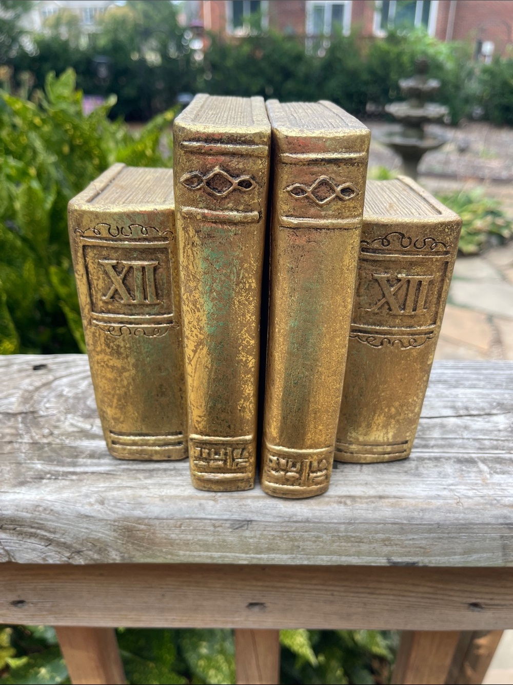 Vintage CBK Ltd. 1995 GOLD LEAF BOOKENDS